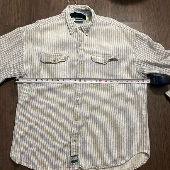 Vintage Northern Element White and Blue Men's Shirt - Picture 5 of 6